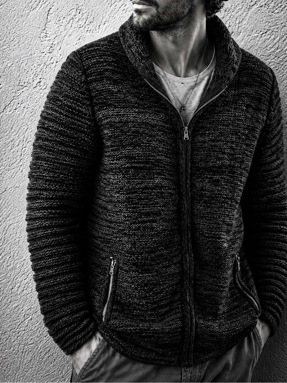 Leif Nelson | Hooded Knit Sweater | XL